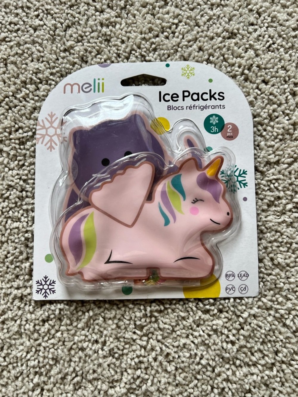 Pink Unicorn Kids Ice Pack - Reusable Cold Pack